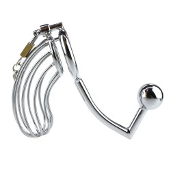 the bird cage chastity device with anal intruder