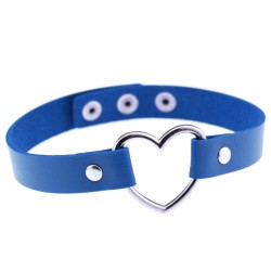 metal heart collar 3 snap